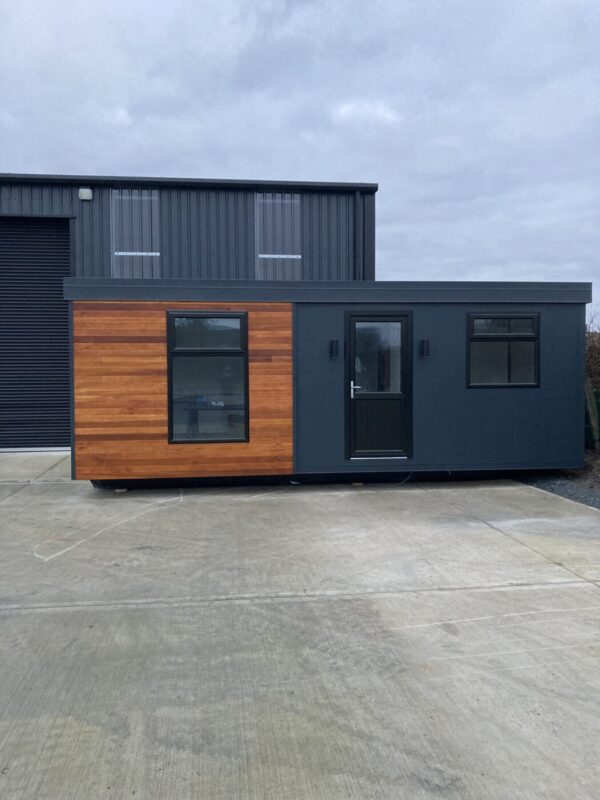 24ft x 12ft Modern Cabin | Steel Chassis with Cedar Clad Panel