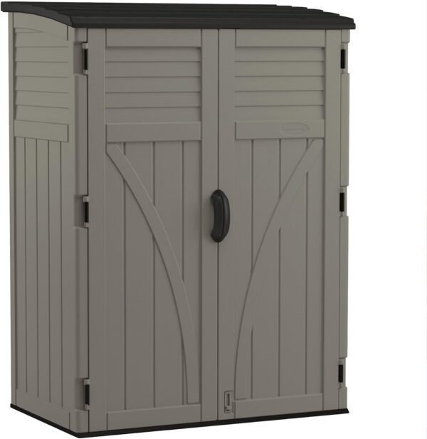 Suncast 54 cu. ft Resin Vertical Lockable Storage Shed Stoney BMS5700SB